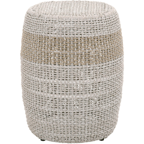 Loom Accent Table in Taupe & White Flat Rope 6818.WTA